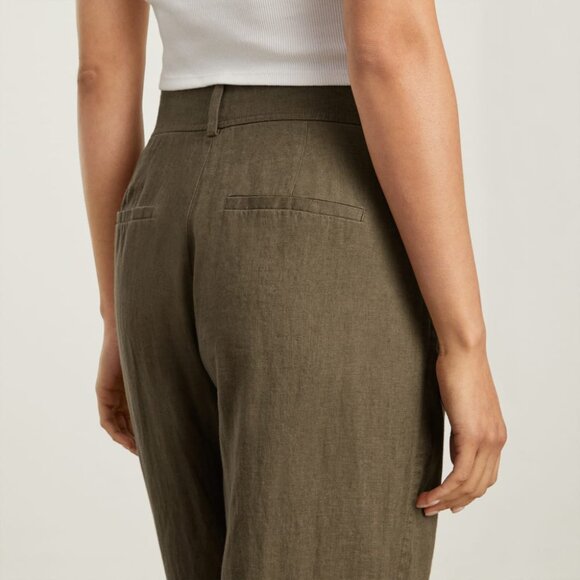NWT Everlane Linen Way-High Drape Pant in Beech Size 6 Beech - Picture 5 of 9